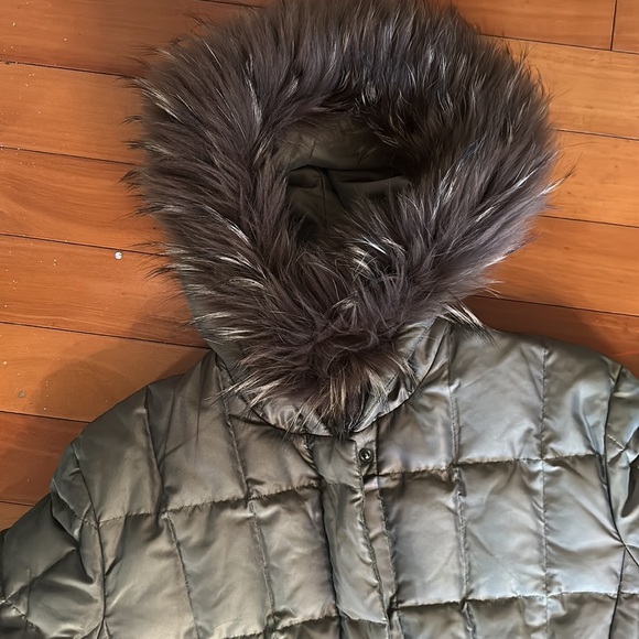 1 Madison Olive green down puffer jacket long warm winter outerwear - Picture 5 of 16